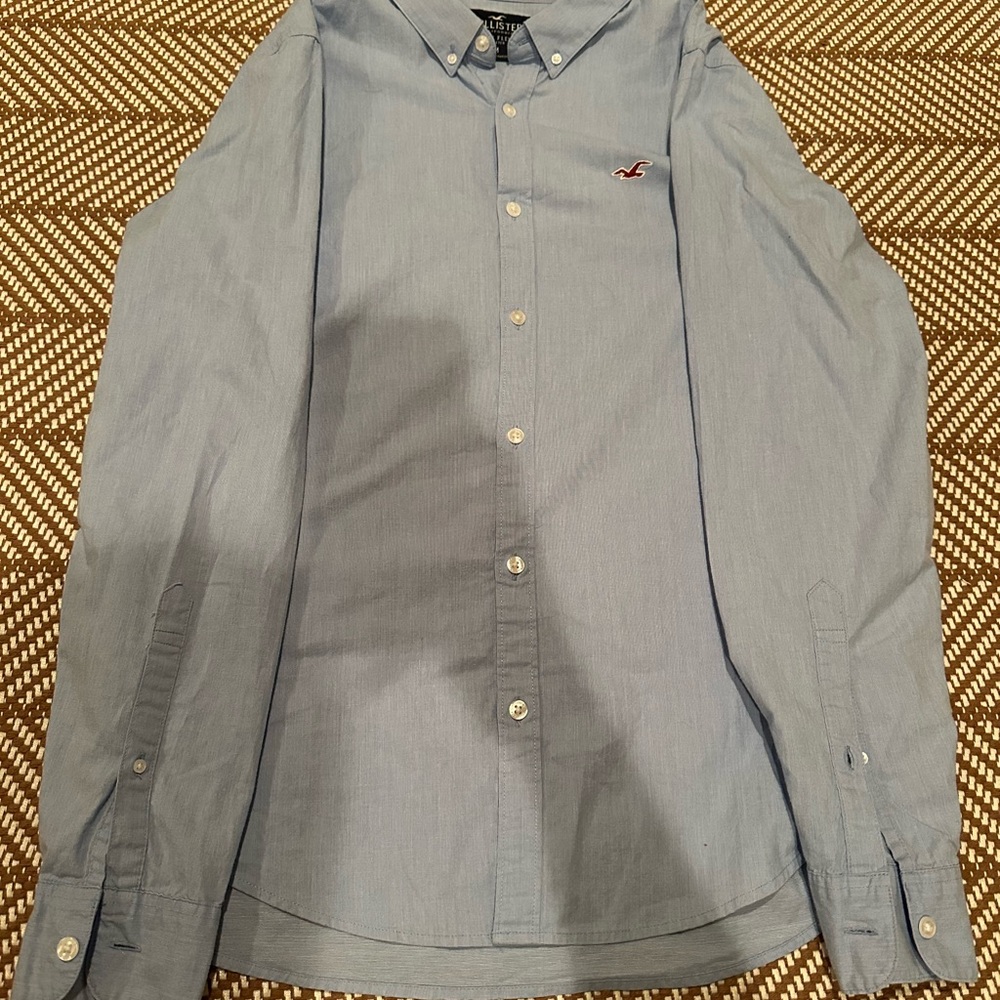 Hollister Men's Light Blue Casual Shirt